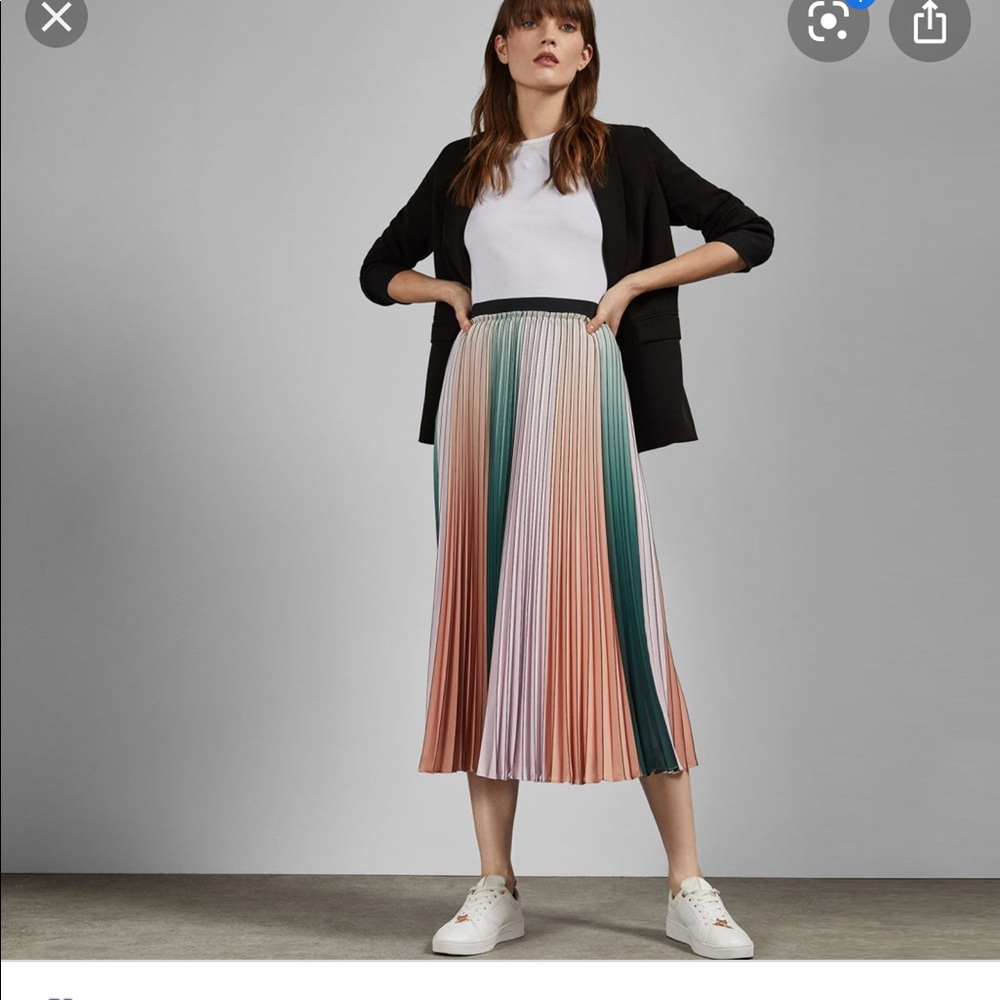 Ted baker Selmma pleated striped skirt